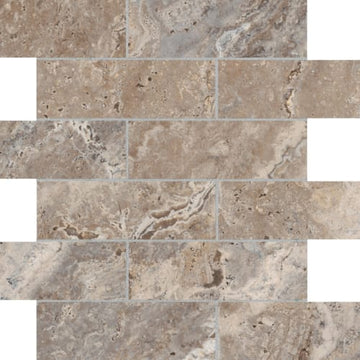Walnut 2x6 Brick Mosaic Matte