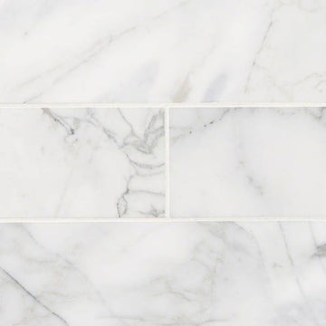 Calacatta Cressa Marble Subway Tile 4x12