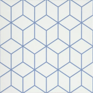 Cube Blue 10" X 10"