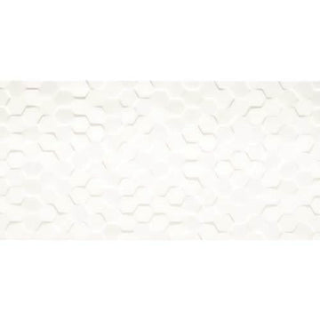 Origami White Hexagon 12x24