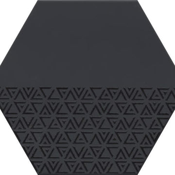 Black Hex Pattern 11" X 13"