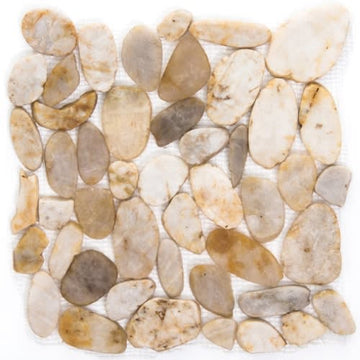 Cream Flat 12" X 12" Pebble