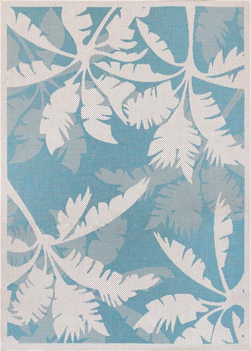 Monaco - Coastal Flora - Ivory/Turquoise