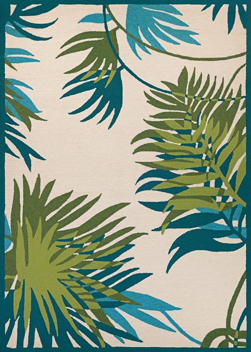 Covington - Jungle Leaves - Ivory/Forest Green Flooring by Couristan
