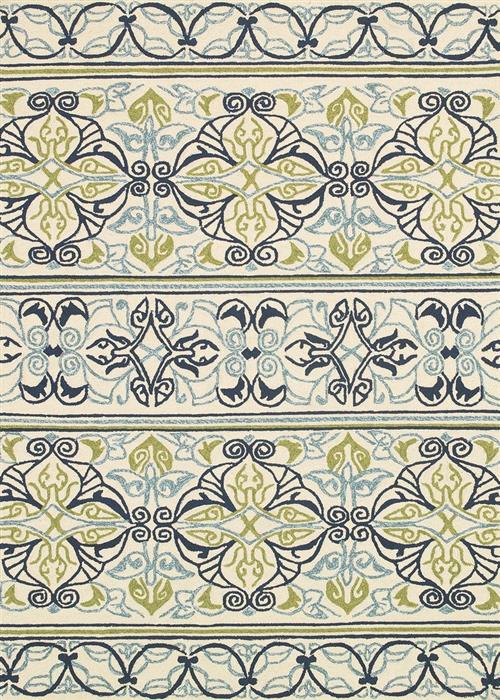 Covington - Pegasus - Ivory/Navy/Lime Flooring by Couristan