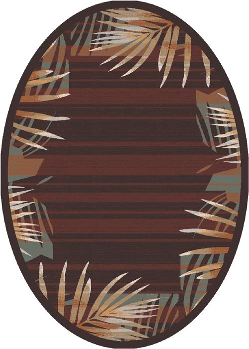 Palm Rug-00181 Dark Chocolate-Oval Flooring by Milliken