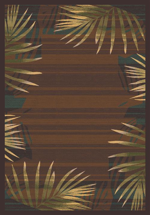 Bailey-00626 Brown Leather-Oval Flooring by Milliken