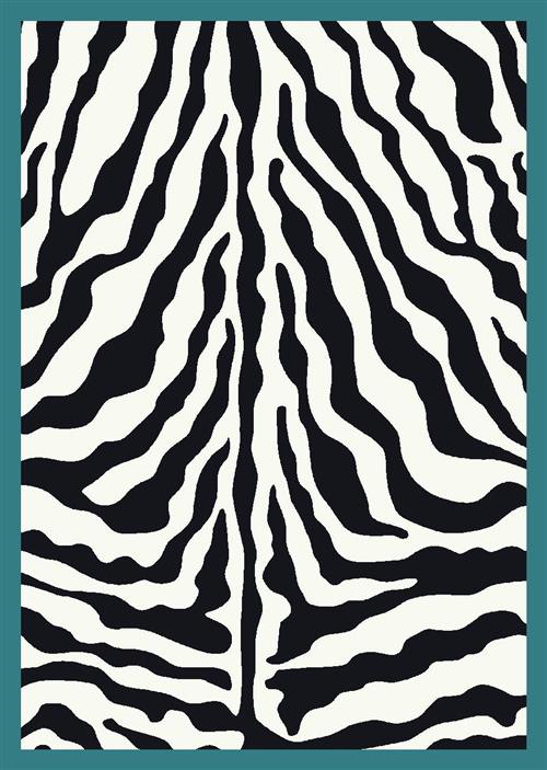 Zebra Glam-Aqua