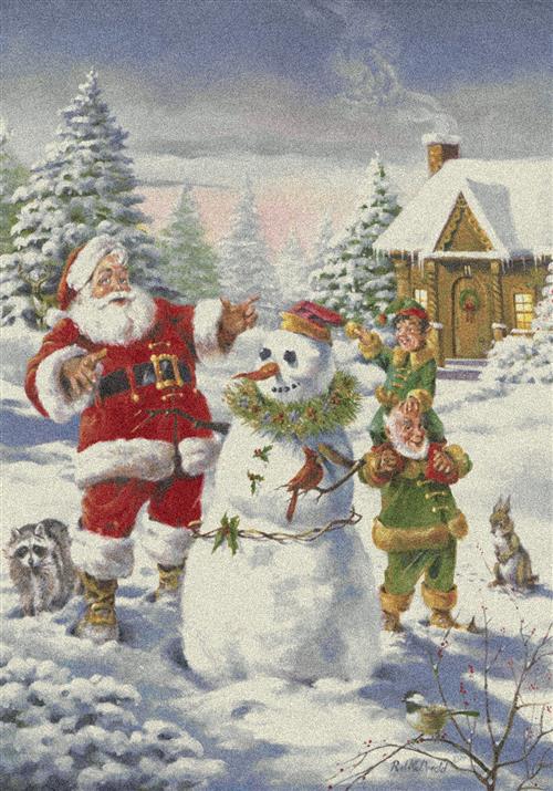 Santa's Friends-Blue Sky Flooring by Milliken