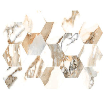 Beige Natural - 10x14 Hexagon