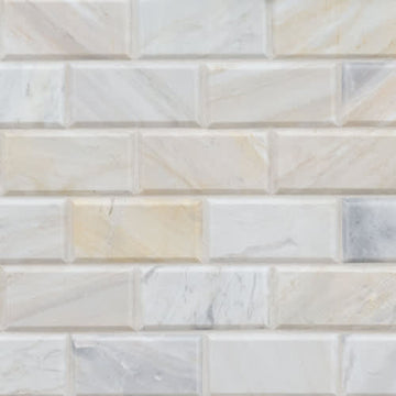 Athena Gold Beveled Tile 2x4