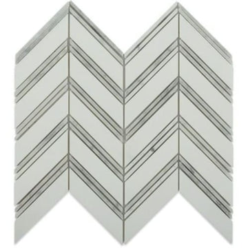 Thassos With Bianco Carrara Strips