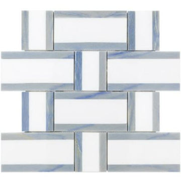 White Thassos Blue Macauba