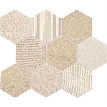 Honest Greige 4 In. Hexagon Mosaic - 4x4