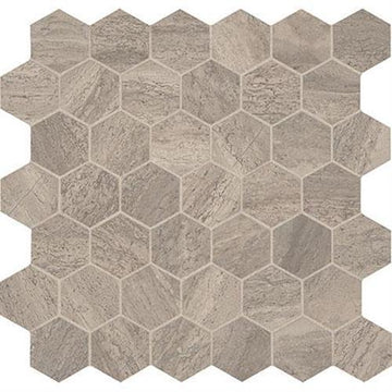 Reverent Taupe Blend Mosaic (2" Hexagon) - 12x12