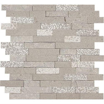 Meta Silver Mosaic (Random Linear) - 12x12