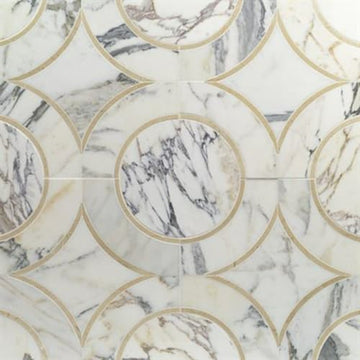 Calacutta With Crema Marfil Line Calacutta Circle