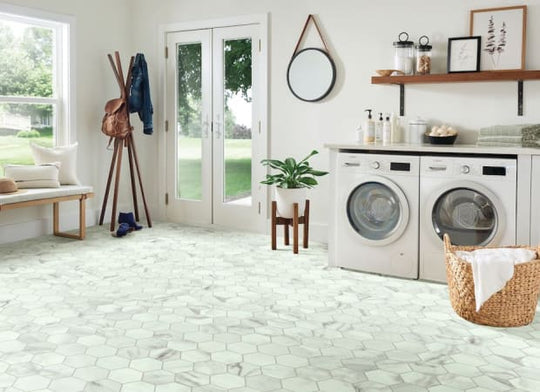 Modern Comfort Silver in Honeycomb White 12'