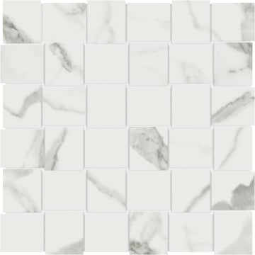 Statuario Venato 2x2 Basketweave Matte