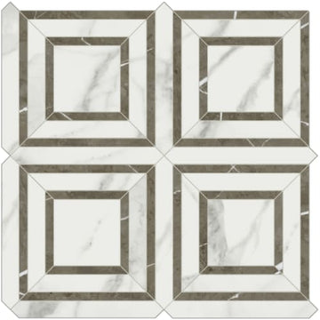 Statuario Venato Piazza Mosaic