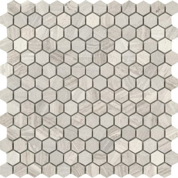 Cream - 1-Inch Hex Mosaic