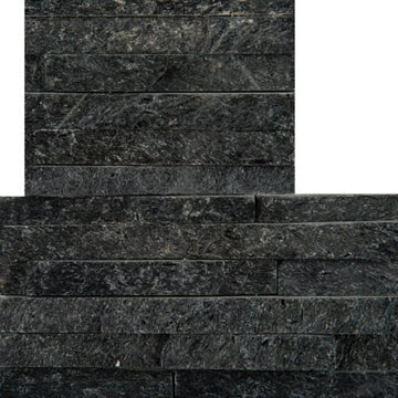 Black Quartzite - Mini Stacked Mini Corner Set 6" X 24" X 1.25"