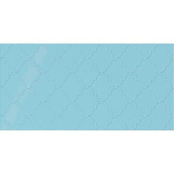 Crisp Blue Arabesque 12x24