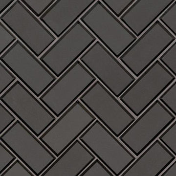Gray Bevel Herringbone