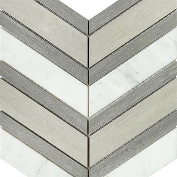 Chevron - Gray And Fawn