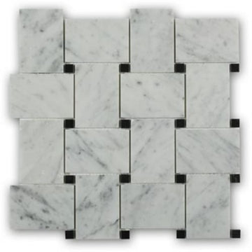 White Carrara With Black Dot