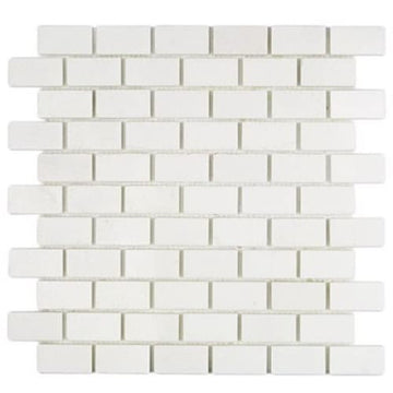 White Thassos 1x2 Brick