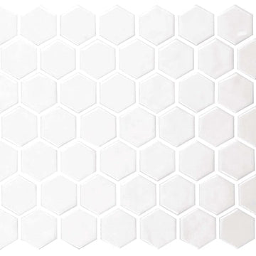 White Mosaic Hexagon
