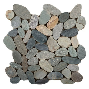 Multi Color 12" X 12" Flat Pebbles
