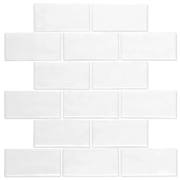 White Mosaic Brick-Joint