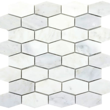 Winter Frost Hexagon Wide Mosaic - Mesh Mosaic